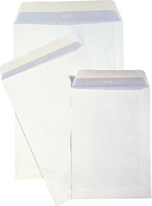 DULA EA4 Enveloppen Akte envelop 220 x 312 mm 100 stuks Wit zelfklevend met plakstrip 120 gram