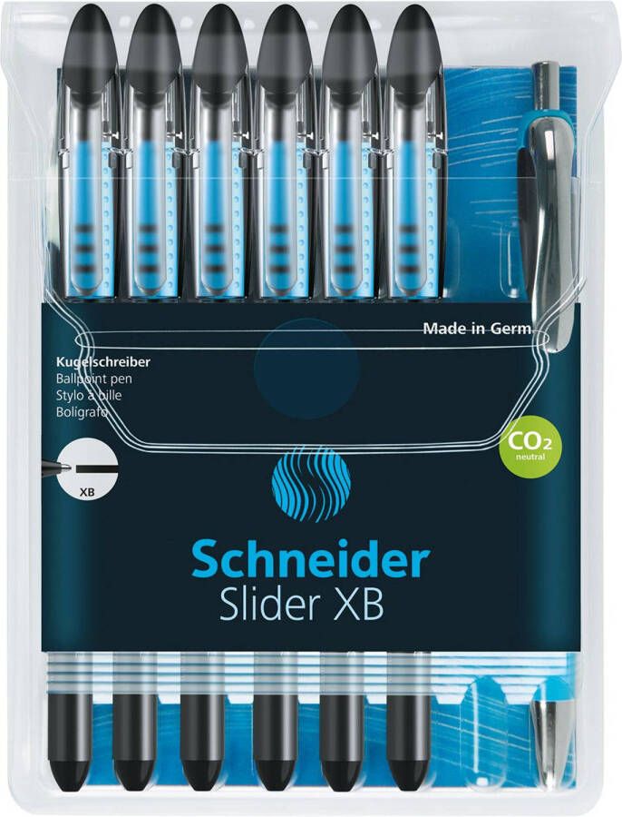 Schneider Rollerpen Slider Basic extra breed zwart met 1 balpen Rave gratis