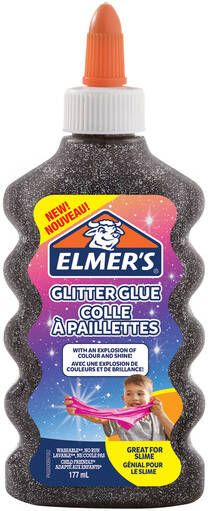 Elmer's Kinderlijm glitter 177ml zwart