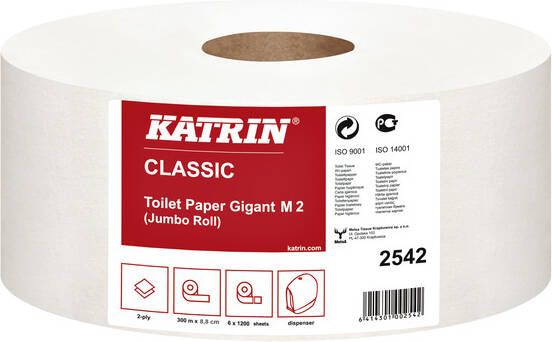 Katrin Toiletpapier Classic Gigant M2 2laags 6rollen