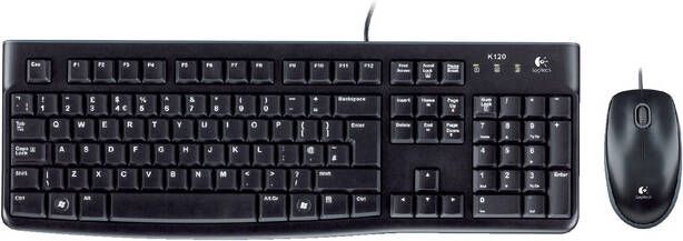 Logitech Desktop MK120 toetsenbord USB QWERTY UK International Zwart (920-002562)