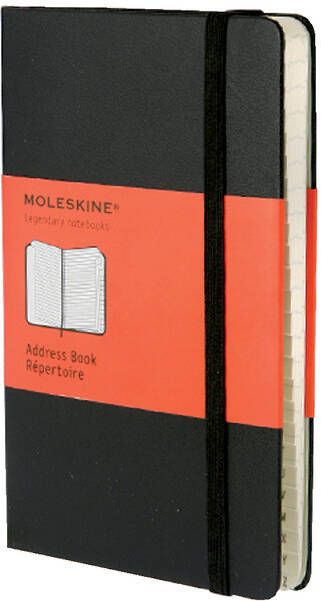 Moleskine Adresboek pocket 90x140mm hard cover zwart