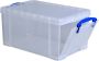 Really Useful Boxes van stevig kunststof | VindiQ Really Useful Box opbergdoos 14 liter met opening aan de voorkant transparant - Thumbnail 2