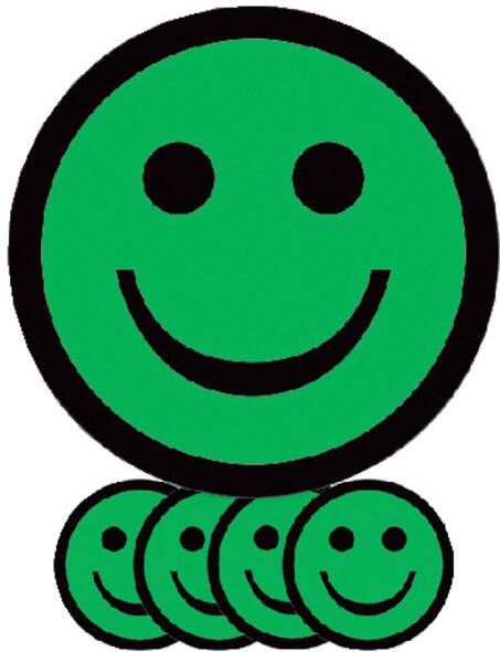 Smit Visual Magneet smiley 50mm emotie blij groen