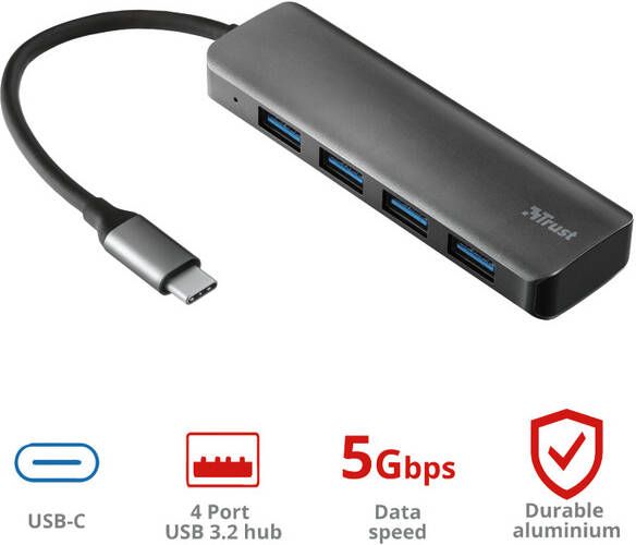 Trust Halyx USB-C Hub 4-Port USB 3.2 5 Gbps (23328) - Foto 2