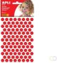 Apli Kids stickers cirkel diameter 10 5 mm blister met 528 stuks rood - Thumbnail 2