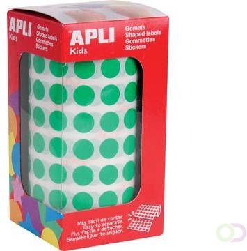Apli Kids stickers op rol cirkel diameter 10 5 mm groen