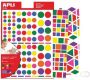Apli Kids verwijderbare stickers geassorteerde vormen kleuren en groottes blister met 664 stuks - Thumbnail 2