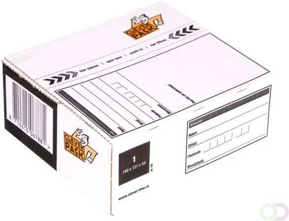 Cleverpack Postpakketbox 1 146x131x56mm wit