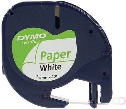 Dymo LetraTAG tape 12 mm papier wit