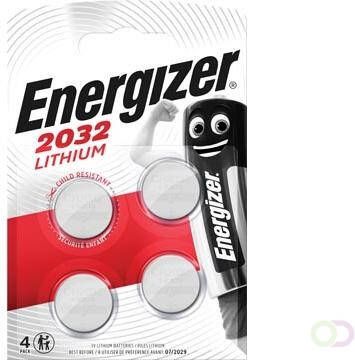 Energizer knoopcellen lithium CR2032 blister van 4 stuks