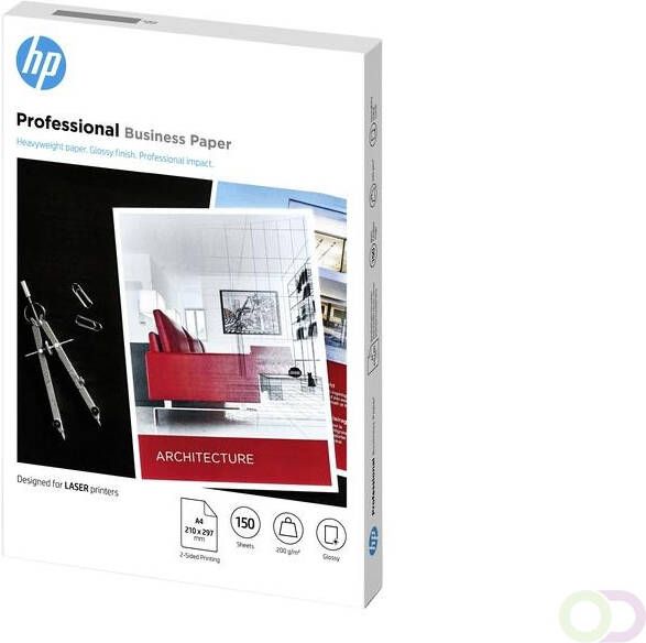 HP Fotopapier laser 7MV83A 200gr A4 glans wit 150vel