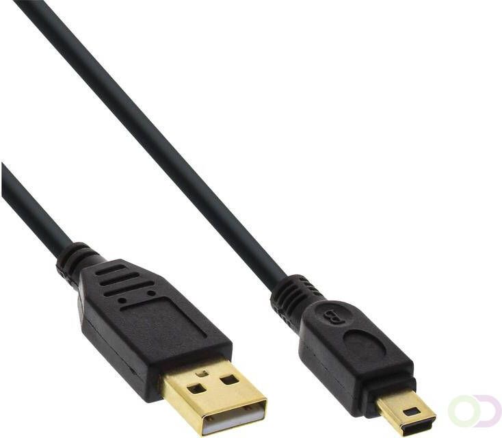 InLine Kabel USB-A USB mini-B 2.0 M 5pin 2 meter zwart