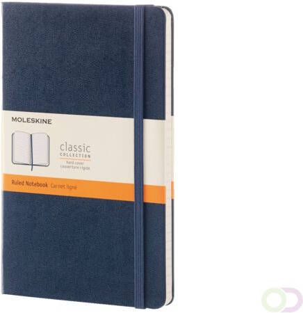Moleskine Notitieboek large 210X130mm gelinieerd blauw