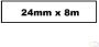 Quantore Labeltape TZE 251 24mm x 8m wit zwart - Thumbnail 2