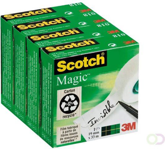 Scotch Onzichtbaar plakband Magic 810 19mmx33m