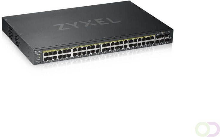 ZyXEL GS1920-48HPV2 Managed Gigabit Ethernet (10 100 1000) Power over Ethernet (PoE) Zwart (GS192048HPV2-EU0101F)