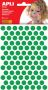 Apli Kids stickers cirkel diameter 10 5 mm blister met 528 stuks groen - Thumbnail 1