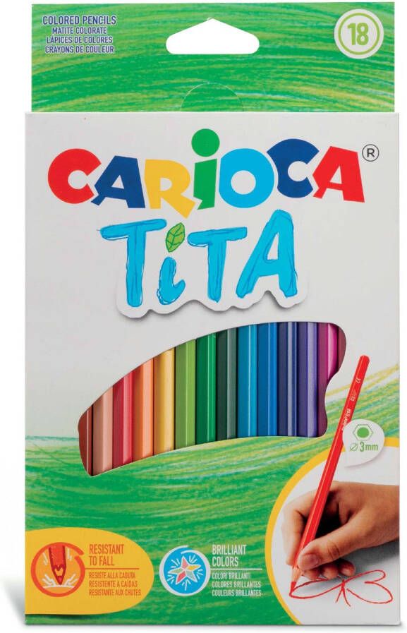 Carioca kleurpotlood Tita 18 stuks in een kartonnen etui