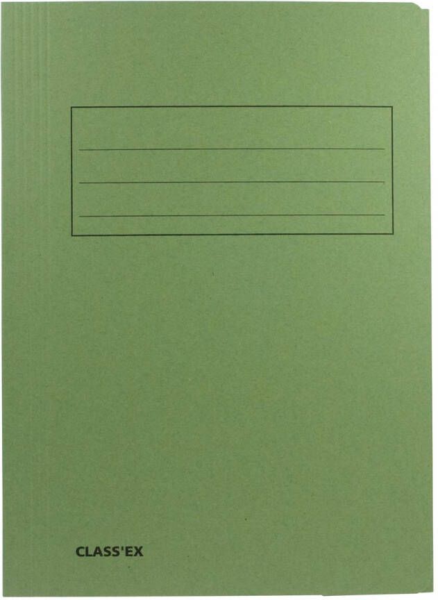 Classex Class&apos;ex dossiermap 3 kleppen ft 23 7 x 34 7 cm (voor ft folio) groen