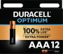 Duracell batterij Optimum AAA blister van 12 stuks - Thumbnail 1