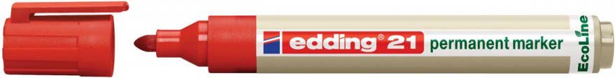 Edding Ecoline Viltstift edding 21 Eco rond rood 1.5-3mm