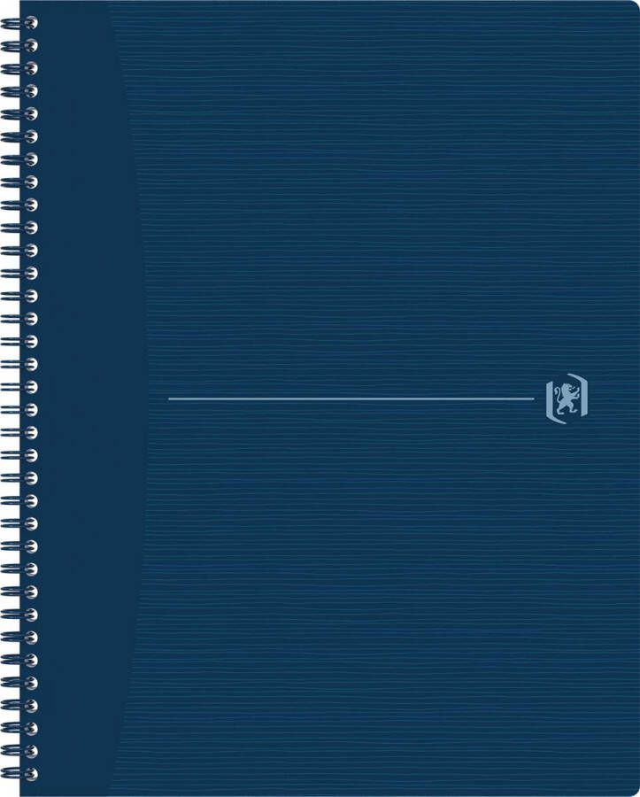 Oxford Origin spiraalschrift ft A4+ 140 bladzijden gelijnd blauw