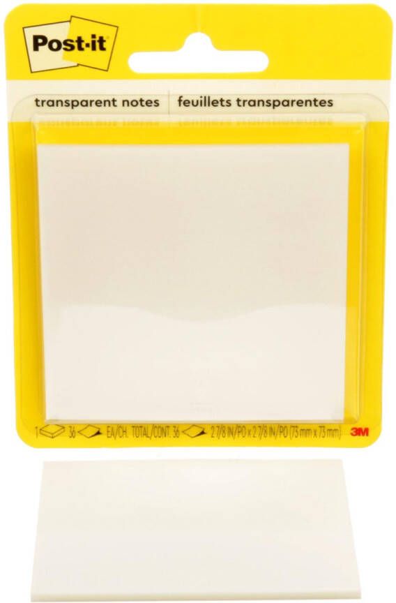 Post-it Transparent Notes 36 vel ft 73 x 73 mm op blister