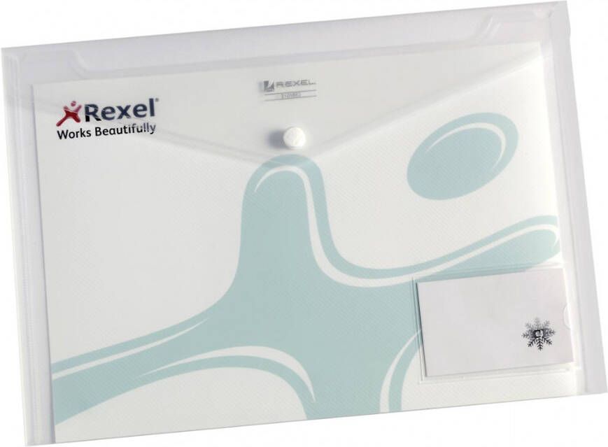 Rexel Enveloptas ice A4 + visitekaart transparant