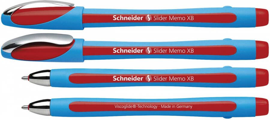 Schneider balpen Slider Memo XB 1 4mm kogelbreedte rood