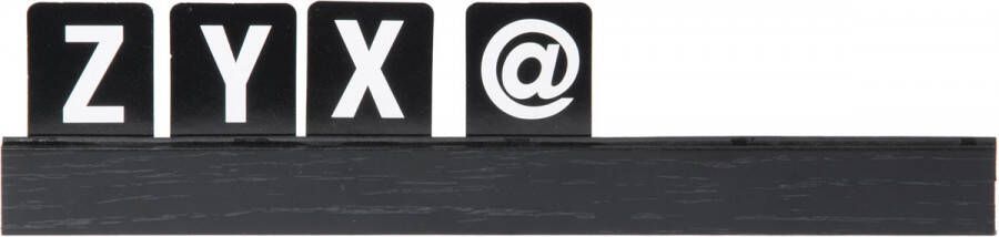 Securit Letterplank zwart 1 meter inclsusief set letters cijfers en symbolen
