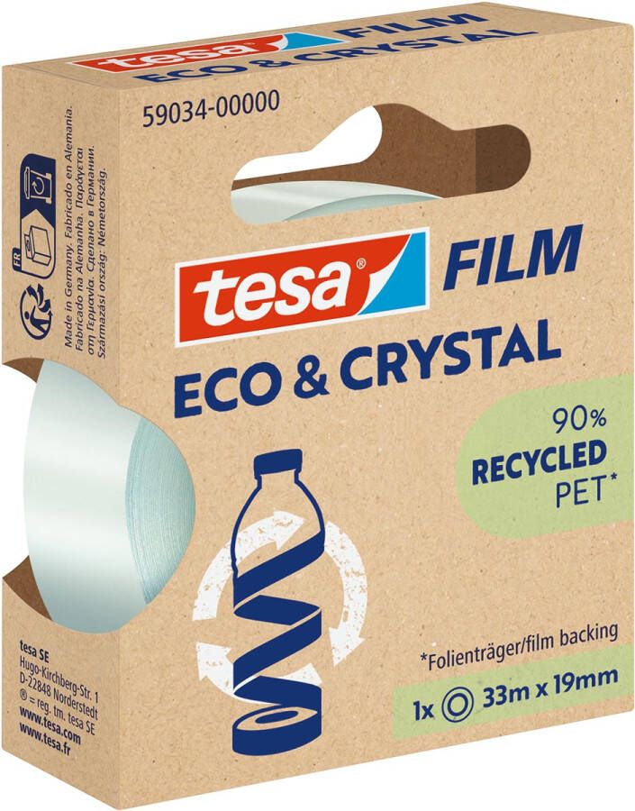 Tesa Plakband eco&crystal 59034 19mmx33m transparant blister