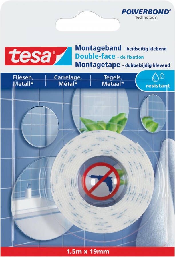 Tesa Powerbond montagetape Waterproof 19 mm x 1 5 m