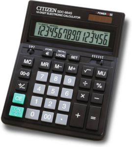 4allshop Calculator Citizen desktop Business Line zwart 16 cijferig display!