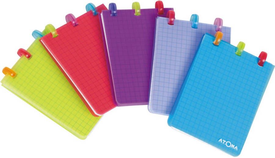 Atoma Tutti Frutti notitieboekje ft A7 120 bladzijden geassorteerde kleuren 36 stuks