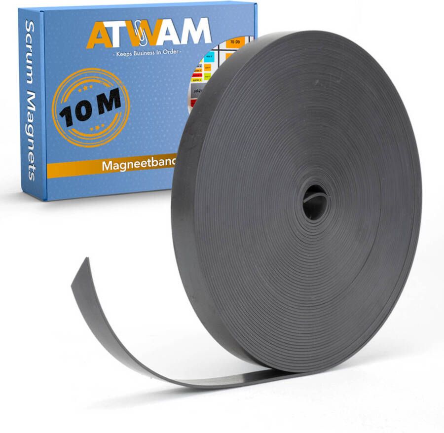 Atwam Magneetband 10 Meter Lang Magneetstrip Magneetband Whiteboard Planner Magneten