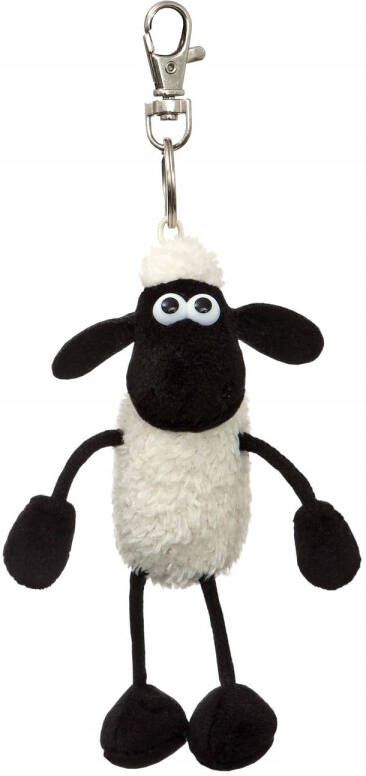 Aurora sleutelhanger Shaun het schaap 14 cm wit zwart