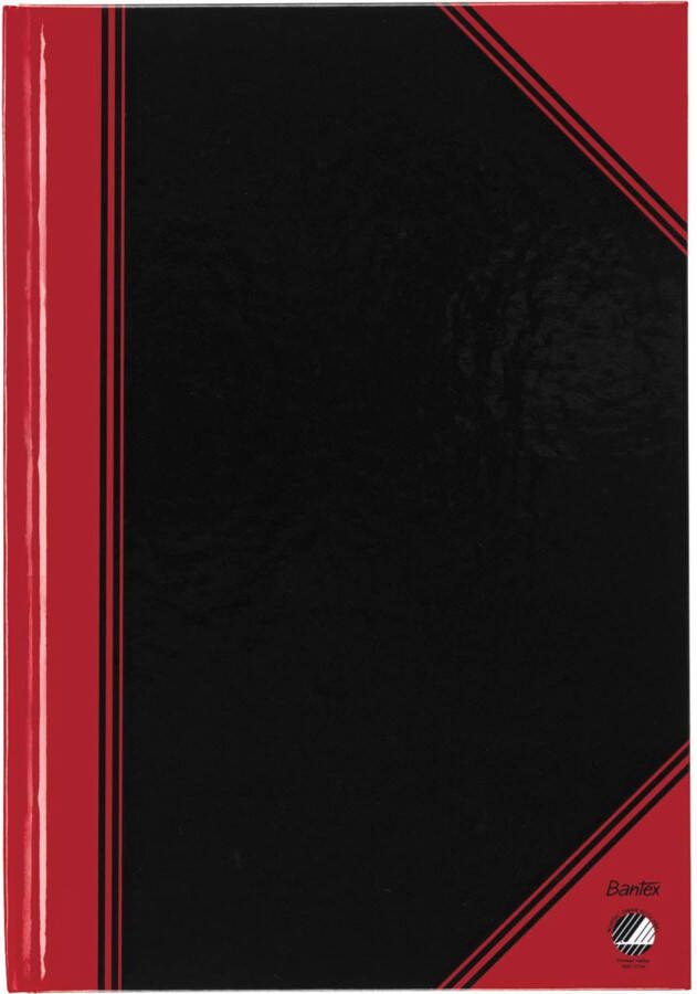 Bantex notitieboekje ft A6 192 bladzijden gelijnd rood en zwart 6 stuks