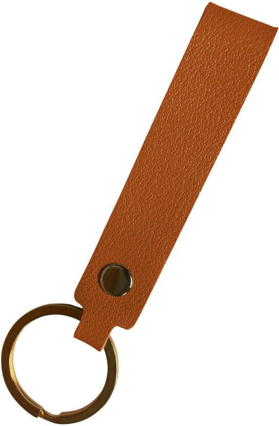Basey Sleutelhanger Leer Leren Sleutelhanger Met Sleutelhanger Ring Bruin