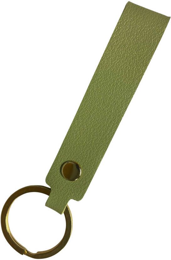 Basey Sleutelhanger Leer Leren Sleutelhanger Met Sleutelhanger Ring Groen