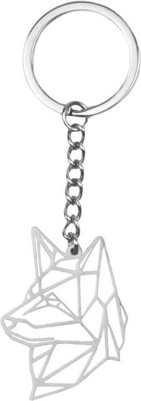 Basey Sleutelhanger Patroon Metalen Sleutelhanger Geometrisch Hond