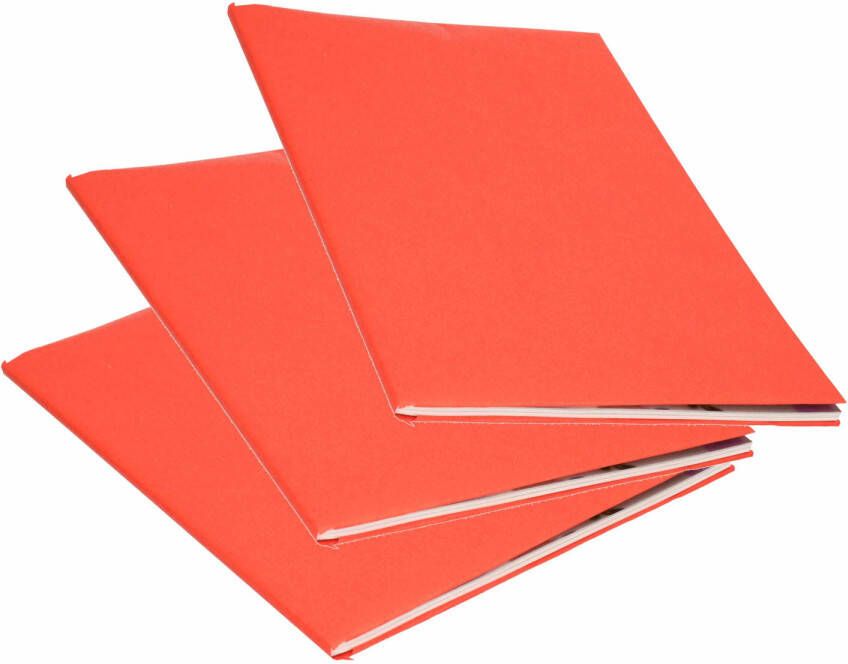 Bellatio Decorations 3x Rollen kraft kaftpapier rood 200 x 70 cm Kaftpapier