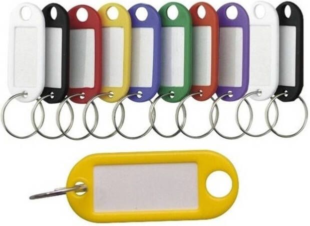 Benson Gekleurde sleutellabels sleutelhangers 100 delig Sleutelhangers
