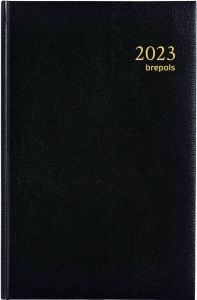 Benza Brepols Agenda 2023 • Saturnus Luxe • Lima • 13 3 X 20 8 Cm • Zwart • 1d 1p
