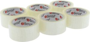 Benza Complete Doos Met 36 Rollen Extra Sterke Transparante Verpakkingstape Breed Plakband 48 Mm X 66 Mtr