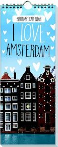 Benza I Love Amsterdam Verjaardagskalender 13 X 33 Cm