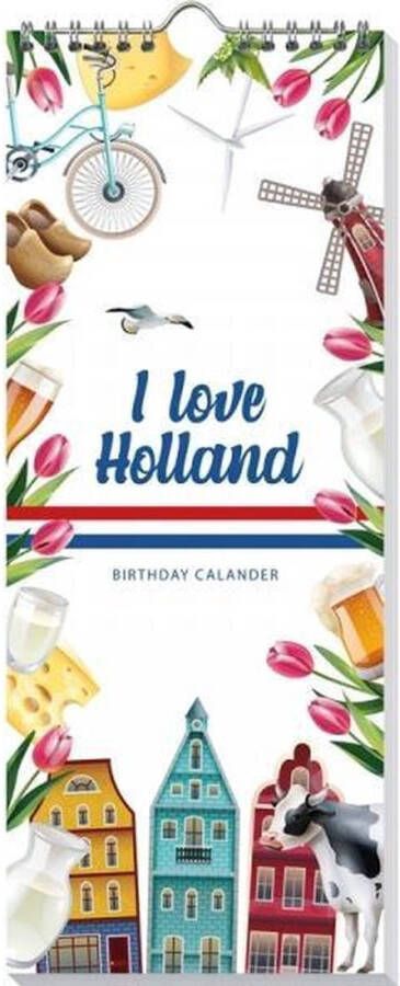 Benza I Love Holland Verjaardagskalender 13 X 33 Cm