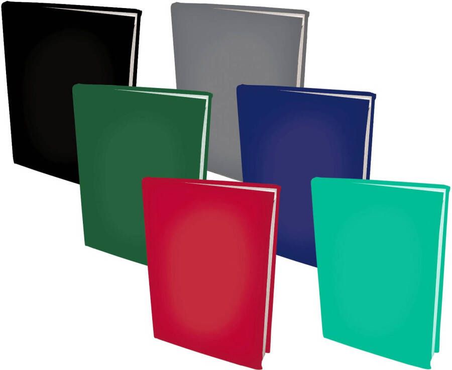 Benza Rekbare Boekenkaften voor A4 boeken met harde kaft Verschillende kleuren 6 Stuks