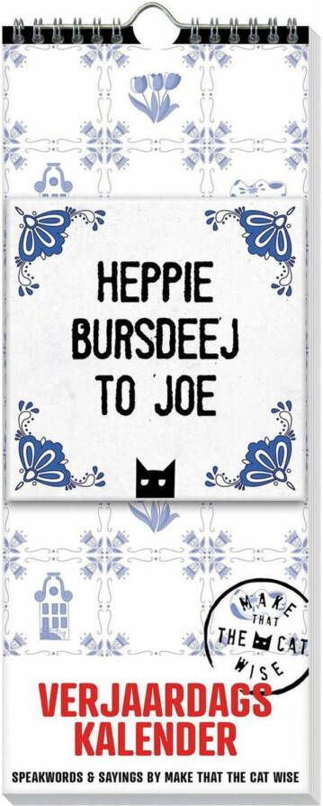 Benza Make That The Cat Wise 2 Heppie Bursdeej To Joe Verjaardagskalender 2 13 x 33 cm