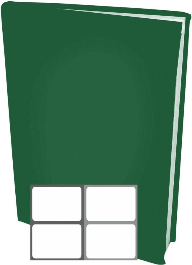 Benza Rekbare boekenkaften A4 Groen 12 stuks inclusief grijze labels